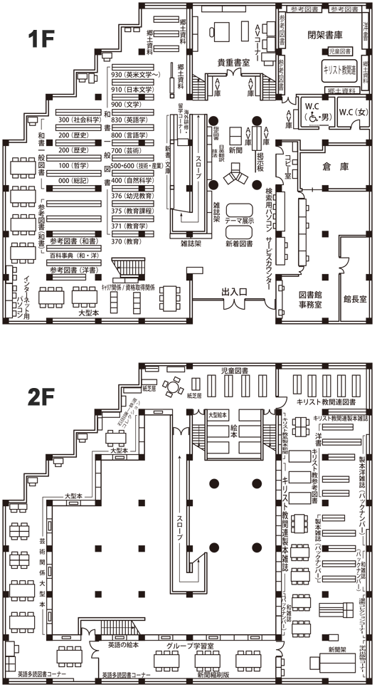 図書館配置図1F