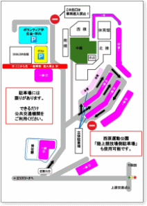 学内及び周辺駐車場案内図